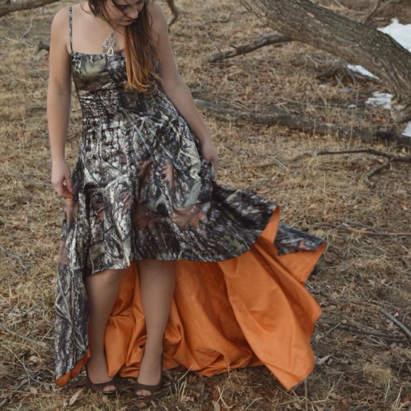High-Low Camo Prom Dress - Picture 2 of 8